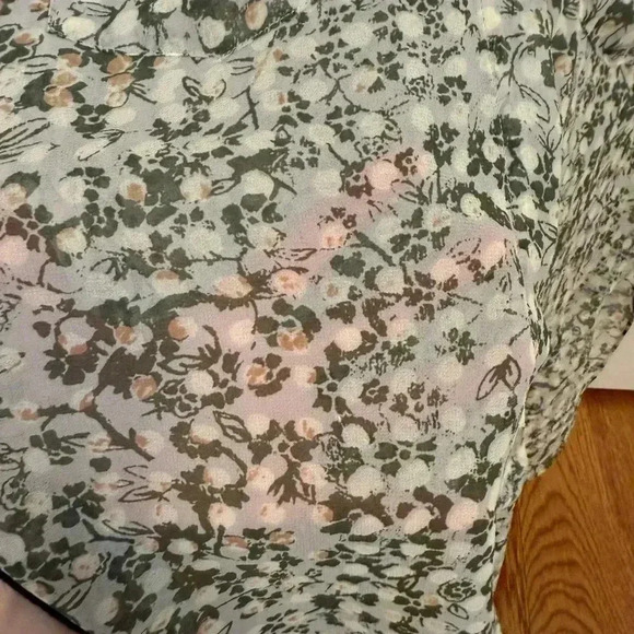 MISA Los Angeles Floral Print Short Sleeve Button-Up Top size S - Picture 11 of 11